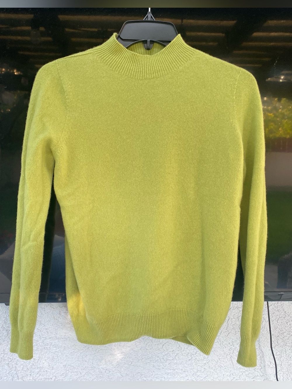 Lime Green Turtleneck Sweater SZ M